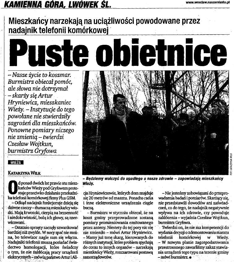 Wiea,Puste obietnice