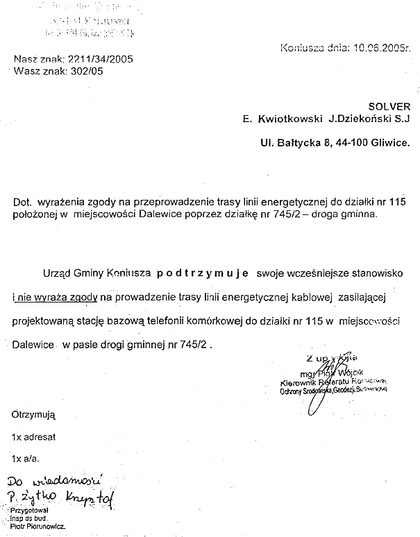 protest urzdu gminy Koniusza