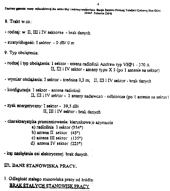 Polanica Zdrj sprawozdanie pomiarowe strona 4