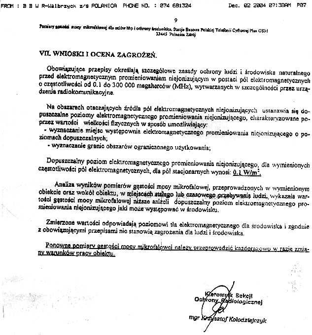 Polanica Zdrj sprawozdanie pomiarowe strona 9